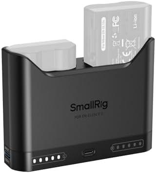 SMALLRIG EN-EL15c Battery Charger for Nikon, 2h Dual Slot Camera Charger, 22.5W USB-C Port, Full Compatible with Nikon ZR, Z6III, Zf, Z8, Z7II, Z7, Z6II, Z6, D850, D810, D780, D750, D500, D7500, D7200