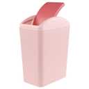 4.5 Gallon Trash Can with Swing Lid, Plastic Swing Top Trash Can (Pink)