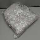 JarThenaAMCS Winter Fuzzy Blanket 60 x 50 Inch Christmas Grey White Snowflake Throw Blanket for Holiday Home Chair Sofa Couch Bed