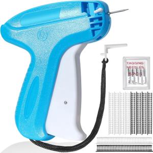 Stitch Gun for Clothes, Tagging Gun for Clothing, Handheld Quick Stitch Sewing Gun, Portable Clothing Fixer Gun, Mini Instant Pants Hemming Tool Kit Includes 6 Needle, 1000 Fasteners (SkyBlue)