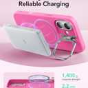 ESR Silicone Case for iPhone 17, Built-in Camera Stash Stand Compatible with MagSafe, Military-Grade Drop Protection Magnetic Phone Case for iPhone 17, Cloud Series, Rosy Pink