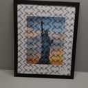 upsimples 10x14 Picture Frame, Display Pictures 8.5x11 with Mat or 10 x 14 Without, Wall Hanging Diamond Frames, Black, 1 Pack