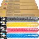 IM C2000 IM C2500 Toner Cartridge Compatible Replacement for 842307 842308 842309 842310 Toner for Use in Ricoh Savin Lanier IM C2000 IM C2500 Printer Toner (Black Cyan Magenta Yellow,4 Pack)