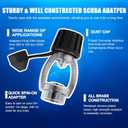 Scuba Diving Din to Yoke Adapter, Diving Regulator to Yoke Converter with Dust Cover for First Stage Adapter and Regulator Conversion, 250Bar, 3300PSI