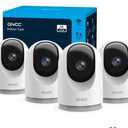GNCC 2K Security Cameras 4pcs, Home Security Camera Indoor with 360° Motion Detection for Pets/Baby/Dog, Two-Way Audio, Night Vision, 24/7 SD Card Storage, Cloud Storage, Compatible with Alexa