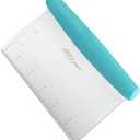 ALLTOP Bench Scraper & Chopper for Kitchen - Ideal Baking Essential Utensil,Stainless Steel Pastry/Dough/Food Cutter Tool for Cake Pizza Bread,Cooking - 1 Pack,Blue