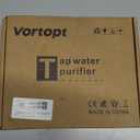 Vortopt Faucet Water Filter for Sink, Rapid Flow - 400 Gallons Faucet Mount Water Filtration System for Tap Water, NSF Certified Reduces Chlorine & Bad Taste with 1 Replacement (White-T1-1Filter)