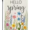 2 x CROWNED BEAUTY Spring Garden Flag Floral Wildflowers 1218 Inch Double Sided for Outside Small Seasonal Burlap Yard Flag CF1803-12 (Multi-New)