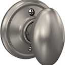 Schlage F170 SIE 619 Sienna Door Knob, One Sided Non-Turning Dummy Door Handle, Satin Nickel (Standard)