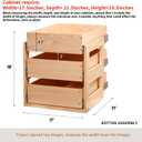Mulush Pull Out Drawers For Cabinets, 17''W21''D19''H Soft Close Slide Out Wood Shelves Storage Organizer for Kitchen, 3-Tier, Finished, Heavy-Duty, Bottom Assembly