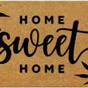Farmhouse Home Sweet Home Faux Coir Welcome Door Mat Doormat for Front Door Indoor Outdoor Porch Entrance Entryway Outside Inside Kitchen, 17x30 Inches