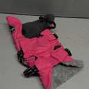 Doglay Dog Coat with Harness, Reflective Warm Dog Jacket Waterproof Puppy Winter Coat for Cold Weather, Adjustable Fleece Jacket for Small Medium Large Dogs (Pink)