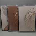 Framed Boho Neutral Abstract Wall Art, 3 Piece Canvas Prints Paintings Artwork for Walls, Large Minimalist Brown Beige Gold Geometric Pictures for Living Room Hallway Bedroom Office Wall Decor 16x24 (Radiant)