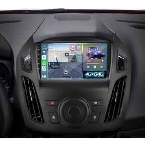 4+64G Android Car Stereo for Ford Transit 2015 2016 2017 2018 2019-9 Inch IPS Touchscreen Radio with Carplay/Android Auto, 32 EQ DSP/5GHz WiFi/GPS/SWC + AHD Rear View Camera