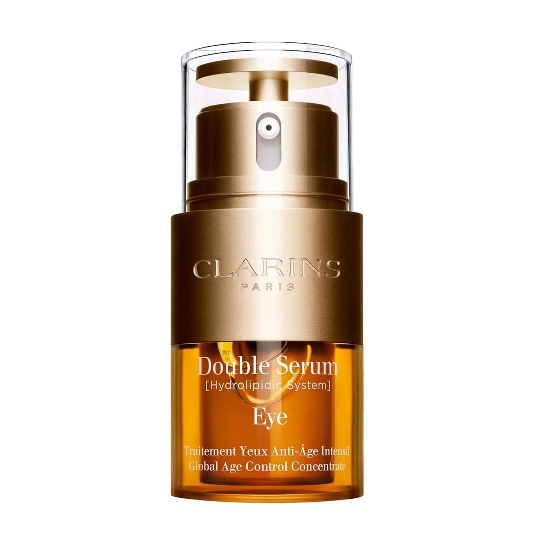 Clarins DOUBLE SERUM EYE | Anti-Aging Eye Treatment | Visibly Smoothes, Firms, Hydrates and Revitalizes For More Youthful-Looking Eyes In Just 7 Days* | 13 Plant Extracts, Including Turmeric | 0.6 Oz
