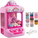 TingingYuli Claw Machine for Kids,Unicorn Mini Vending Machines Candy Grabber Prize Dispenser Toys for Girls,Electronic Arcade Game with 20 Mini Plush Toys for Christmas Easter Birthday Gifts