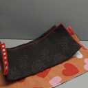 Duraaamo 2 Pcs Valentines Door Mat Heart Outdoor Welcome Mats for Front Door Love Non Slip Coir Floor Doormat Red White Pink Stripe Rug for Outside Front Porch Entryway Decor(Pink White Heart)