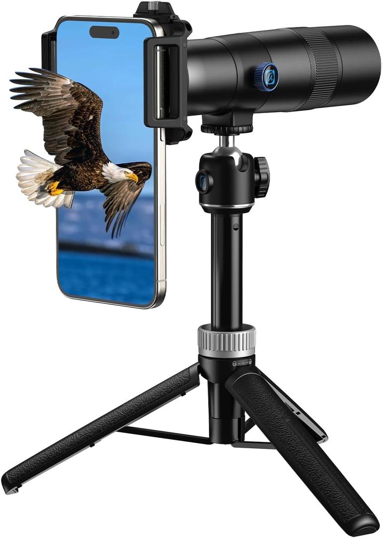 30X Telephoto Lens, High Power HD Telephoto Phone Lens with Adjustable Tripod and Universal Phone Clip, Phone Lens Attachment for Android & iPhone