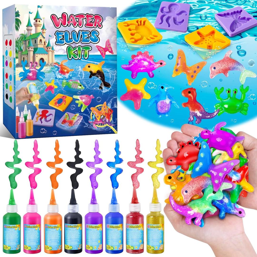 UNGLINGA Magic Water Elf Toy Kit for Kids - 8 Colors Toys Craft Creative Birthday Gifts for Boys Girls Age 5 6 7 8 9 10 11 12