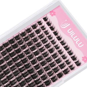 Lash Clusters 10-18mm Natural Lashes Clusters D Curl False Eyelash Clusters DIY Eyelash Extensions Individual Cluster Lashes (U05 Lashes Only)