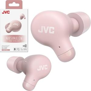 JVC Marshmallow True Wireless Bluetooth 5.3 Earbuds – 28H Battery, Memory Foam Earpieces for All-Day Comfort, IPX4 Water Resistant, Mic, Compact Case, for iPhone & Android
