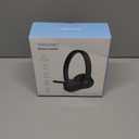 TECKNET Wireless Headset, Bluetooth Headset with Noise Cancelling Microphone - Rechargeable Bluetooth V5.2 Headphones, 50H Playtime & Mic Mute, On Ear Headphones for Trucker/Remote Work/Call Center (Deep Black)