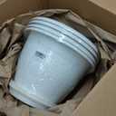 Plastic Flower Pots Planters for Indoor Plants, 4 Pack 12 Inch White Plant Pots with Drainage Hole & Tray, Modern Decorative Large Plant Pot with Saucer for Indoor Outdoor Plants Garden House Planter