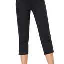 Tapata Women's Capri Dress Pants 19"/20.5" Stretch High-Waist Crop Office Work Pants Summer Casual Capris Slacks Yoga (Medium)
