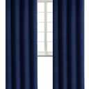 BGment Blackout Curtains for Living Room - Grommet Thermal Insulated Room Darkening Curtains for Bedroom, 2 Panels of 52 x 95 Inch, Navy