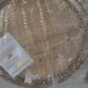 16 Inches Round Wood Tray, Handcrafted Beaded Coffee Table Tray