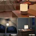 JIMEI Small Touch Cordless Bedside Table Lamp Rechargeable Dimmable Nightstand Lamp for Bedroom Portable Night Light for Kids LED Lamp with Warm White Lights for Living Room Home Gifts (White)