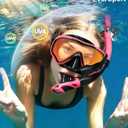 EverSport Adult Snorkel Set, Dry Top Snorkel, 180 View Glass Mask, Leakproof for Snorkeling, Diving & Swimming