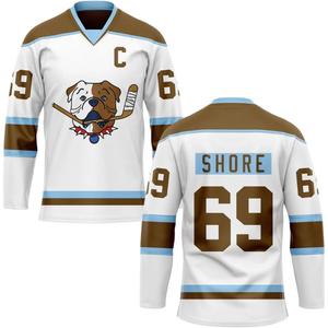 TronX Shore 69 Sudbury Blueberry Bulldogs Adult Fan Hockey Jerseys (White, XL)