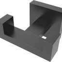 Ruacq Double Towel Hooks for Bathrooms, Heavy Duty Stainless Steel Square Bathroom Hooks, Wall Mounted Towel Hanger for Robe & Coat, Ideal for Kitchen, Bedroom, and Hotel Use(Matte Black)