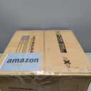 GREENSTELL Vanity Stool Chair with Storage and Folding Back, 15.7" x 15.7" x 19.5" Faux Fur Soft Ottoman for Adults, 4 Metal Legs with Anti-Slip Feet, Furry Padded Seat for Makeup, Bedroom, Camel