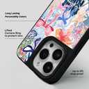 Case for iPhone 16 Pro, Trendy Aesthetic Preppy Coastal Beach Pattern Print, Glossy Hard PC Back Soft TPU Bumper, Slim Shockproof Anti-Scratch Cover for Teen Girls Women