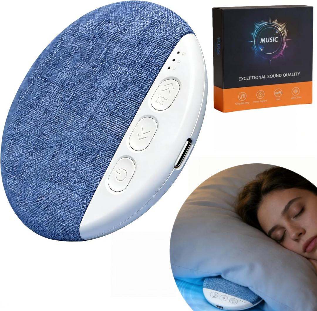 2026 New Bluetooth Pillow Speaker Pro for Sleeping, Under Pillow Speaker with Sleep Timer & White Noise, Thin Speaker for Bed, Hi-Fi Sound, 48H Battery, Type-C, Private Listening for Adults & Kids