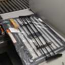 BABELIO 36 Inch Extra Tall Baby Gate with Cat Door,29-40" Wide, 36" Tall Metal Pet Door for Stairs,Doorways,House,Auto Close,Easy Walk Thru,Black