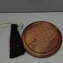 Wooden Solitaire Board Game  10-Inch Marble Strategy Board with 33 Balls  Classic Solo Game for Adults & Family