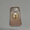 Magnetic Glitter Case for iPhone 17 Pro Max,[Compatible with MagSafe] Bling Sparkly Diamond with Camera Protector&Butterfly Kickstand&Makeup Mirror Women Girls Case for iPhone 17 Pro Max,Gold