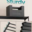 SONGMICS 4-Tier Shoe Rack for Closet, Compact Metal Shoe Organizer Shelf for Entryway, Bedroom, Small Spaces, Stackable, 11.8 x 17.7 x 26 Inches, Black ULSA114BH01