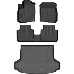 All Weather Car Floor Mats & Cargo Liner for Honda HR-V 2023 2024 2025 2026 /HR-V Hybrid 2023 2024 2025 2026 Custom Fit Full Set Accessories - Black