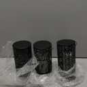 TRIROCKS Set of 3 LED Cordless Metal Lantern with Timer 7" H Moving Flame Lamp Battery Operated Breathing Lamp Floral Hollow LED Hanging Lighting for Indoor/Outdoor Patio Garden Party Gift