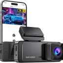 Dash Cam 1296P Front Dashcam, V300 WiFi Dash Camera for Cars with App, Night Vision, Mini Hidden Single Car Camera, Loop Recording, 24H Parking Mode, Support 256GB Max, Black