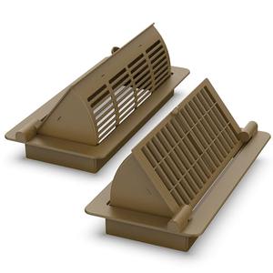Floor Vent Cover 2 Pack, Heat Air Vent Deflectors for Home Floor 4 '' x 10 '', Adjustable Pop Up Floor Vent Register Use for Home, Office, Brown