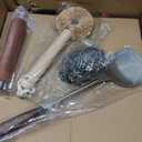 WANGYUANJI Cast Iron Wok Pan with Lid, 10.2 Inch Small Flat Bottom Stir Fry Skillet, Uncoated Traditional Chinese Iron Pot for 1-2 People, Compatible with Induction & Gas Stoves