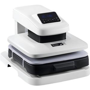 15x15 Auto Heat Press Machine, Smart T Shirt Press with Auto Release, HTV & Sublimation Presets, 2 Memory Modes, 3-Level Pressure Control, Slide-Out Tray for Shirts, DTF, Vinyl & Sublimation