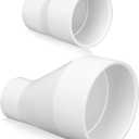 Pushglossy 2 Pcs 4" X 2" 2" X 1-1/2" PVC Pipe Fitting Schedule 40 Compatible with 429-E Series Eccentric Reducer Coupling Suitable for High-flow Capacity, Plumbing, Irrigation, Pool, Spa, White