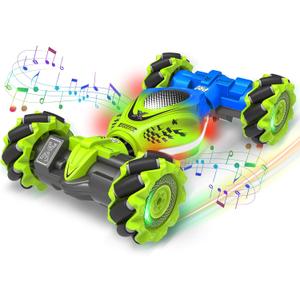 Fosgoit Gesture RC Car, 2.4GHz 4WD Gesture Sensing RC Stunt Car Toys for 6-12 Years Old Boys Girls, Hand Controlled Remote Drift Twist Offroad 360 Rotation with Lights Music for Birthday Gifts
