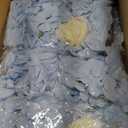 Flower Wall Panel 12PCS - 12 in Artificial Flower Wall Backdrop for Wedding Anniversary Birthday Party, 3D Silk Faux Flower Wall Rose Floral Decorative Background, 4 ft x 3 ft in Total, Blue
